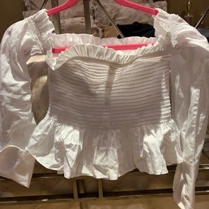 Petersyn White Peasant Top